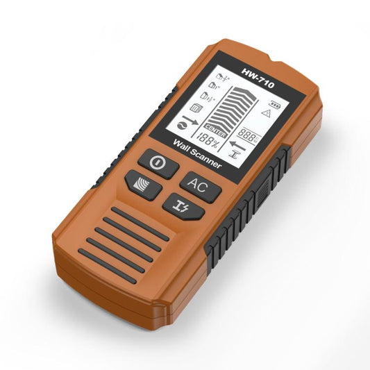 HW-710 5-in-1 Wall Scanner Metal Detector Stud Finder Measuring Instrument(Yellow) - Metal Detector by buy2fix | Online Shopping UK | buy2fix