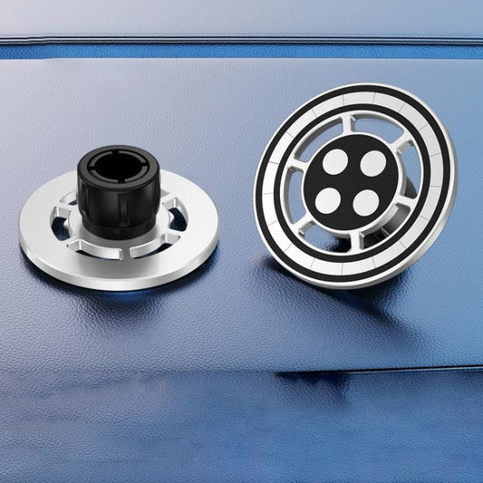 17mm Universal Ball MagSafe Magnetic Adapter Car Phone Holder Base, Type:C6 Round Silver - Universal Car Holders by buy2fix | Online Shopping UK | buy2fix