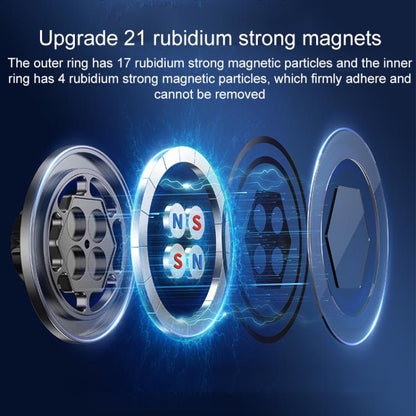 17mm Universal Ball MagSafe Magnetic Adapter Car Phone Holder Base, Type:C5 Hexagonal Black - Universal Car Holders by buy2fix | Online Shopping UK | buy2fix