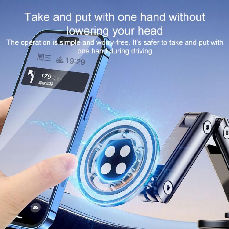 17mm Universal Ball MagSafe Magnetic Adapter Car Phone Holder Base, Type:C5 Hexagonal Black - Universal Car Holders by buy2fix | Online Shopping UK | buy2fix