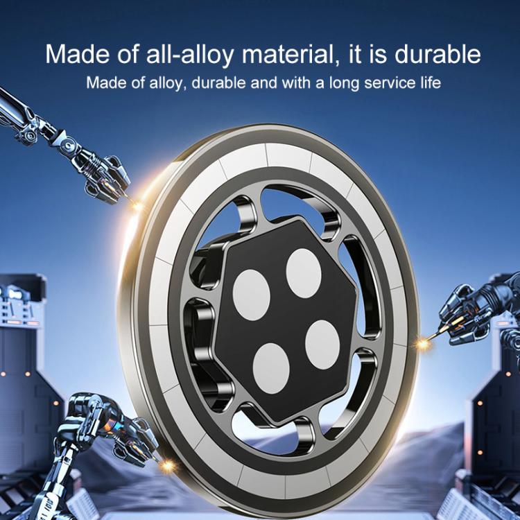 17mm Universal Ball MagSafe Magnetic Adapter Car Phone Holder Base, Type:C5 Hexagonal Black - Universal Car Holders by buy2fix | Online Shopping UK | buy2fix