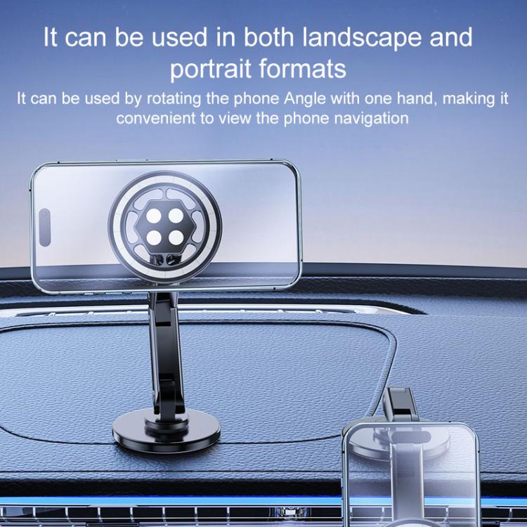 17mm Universal Ball MagSafe Magnetic Adapter Car Phone Holder Base, Type:C5 Hexagonal Black - Universal Car Holders by buy2fix | Online Shopping UK | buy2fix