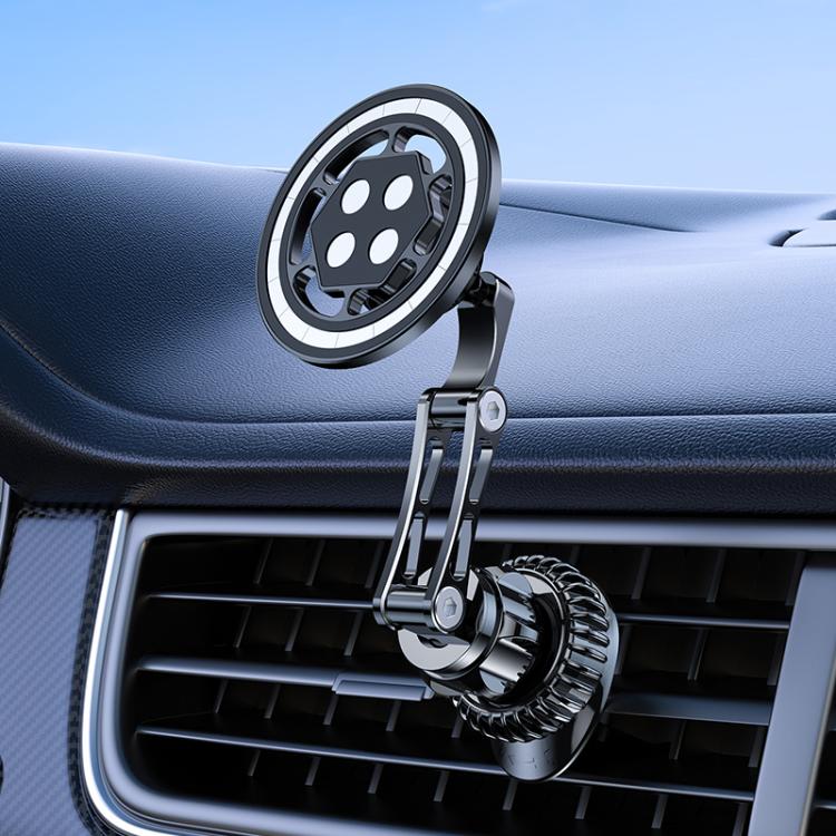 17mm Universal Ball MagSafe Magnetic Adapter Car Phone Holder Base, Type:C6 Round Black - Universal Car Holders by buy2fix | Online Shopping UK | buy2fix