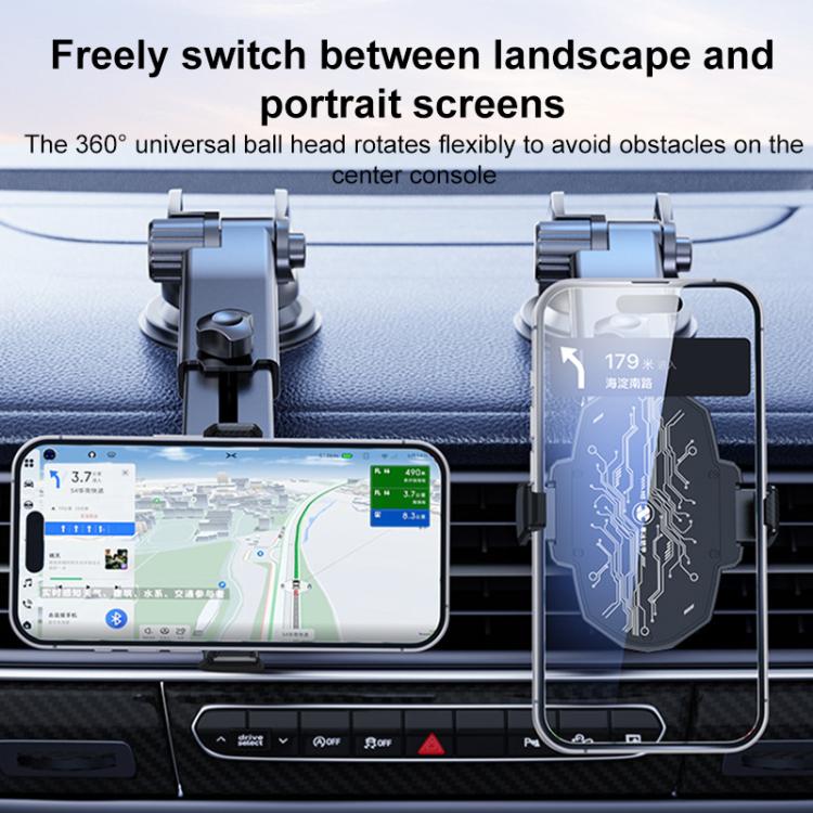 H5 17mm Universal Ball RGB Semiconductor Heat Dissipation Car Phone Holder Base - Universal Car Holders by buy2fix | Online Shopping UK | buy2fix