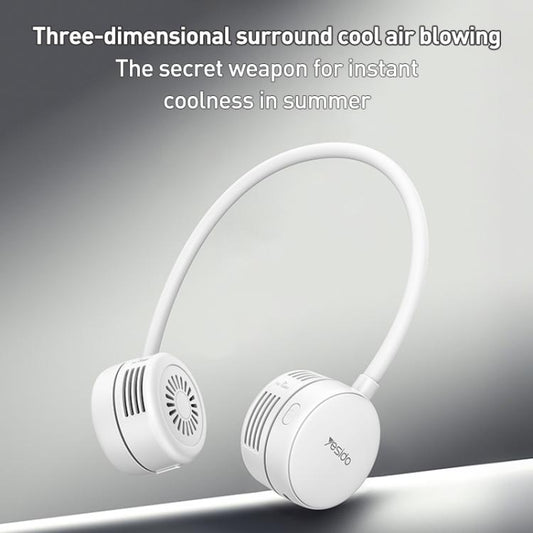 Yesido YF17 Portable Surround Neck Fan(Grey White) - Electric Fans by Yesido | Online Shopping UK | buy2fix