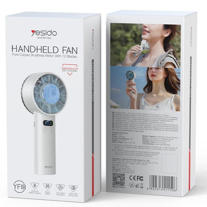 Yesido YF18 Handheld Ice Compress Brushless High Speed ??Fan(Beige) - Electric Fans by Yesido | Online Shopping UK | buy2fix