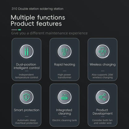 TBK 310 Intelligent Double-station Soldering Station, Plug:US Plug - Electric Soldering Iron by TBK | Online Shopping UK | buy2fix