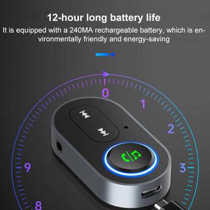 BR10 Car Bluetooth AUX Receiver Bluetooth Audio Adapter(Black) - Bluetooth Adapters by buy2fix | Online Shopping UK | buy2fix