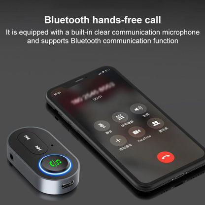 BR10 Car Bluetooth AUX Receiver Bluetooth Audio Adapter(Black) - Bluetooth Adapters by buy2fix | Online Shopping UK | buy2fix