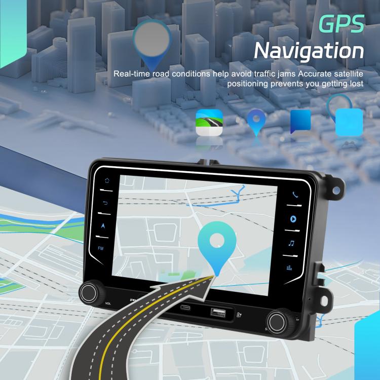 For Volkswagen Android 15 7 inch Wireless CarPlay Car Player Central Control Navigation Machine, Specification:Standard - Car MP3 & MP4 & MP5 by buy2fix | Online Shopping UK | buy2fix