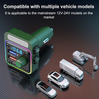 BC91 Car Bluetooth Hands-free Calling PD36W Fast Charging with Atmosphere Light(Black) - Bluetooth Car Kits by buy2fix | Online Shopping UK | buy2fix