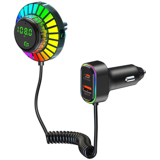 BC96 Car Bluetooth Hands-free Calling PD48W Fast Charging(Black) - Bluetooth Car Kits by buy2fix | Online Shopping UK | buy2fix