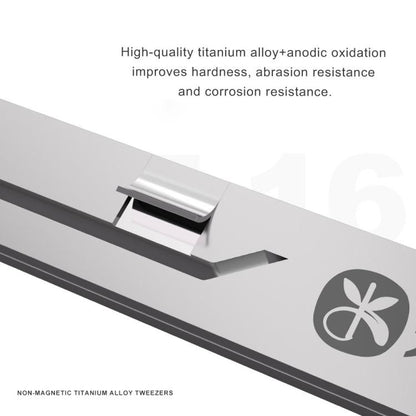 Mijing NZ-16 Non-Magnetic Ultralight 0.1mm Titanium Alloy Tweezers - Tweezers by MIJING | Online Shopping UK | buy2fix