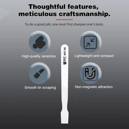 BEST BST-86 Multifunctional Anti-static Anti-magnetic BGA Ceramic Tin Scraper - Dust Remove Tool by BEST | Online Shopping UK | buy2fix