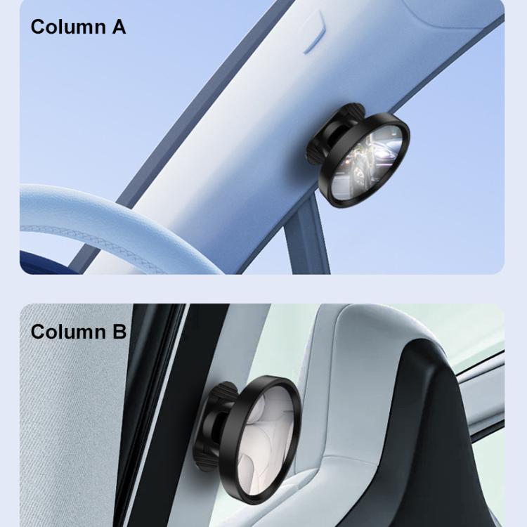 Car Rear Seat Blind Spot Wide-angle Auxiliary Mirror(Black) - Convex Mirror & Accessories by buy2fix | Online Shopping UK | buy2fix