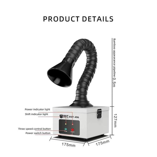 BEST BST-496 Small Smoke Purifying and Exhausting Machine, Plug:US Plug - Dust Remove Tool by BEST | Online Shopping UK | buy2fix