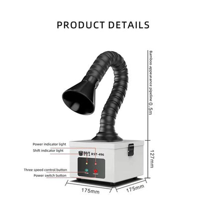 BEST BST-496 Small Smoke Purifying and Exhausting Machine, Plug:EU Plug - Dust Remove Tool by BEST | Online Shopping UK | buy2fix