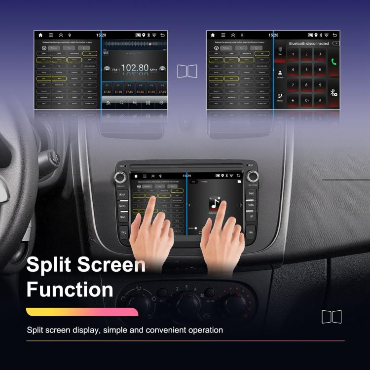 For Dacia Android 15 7 inch Wireless CarPlay Car Player Car Central Control Navigation Machine, Specification:Standard - Car MP3 & MP4 & MP5 by buy2fix | Online Shopping UK | buy2fix