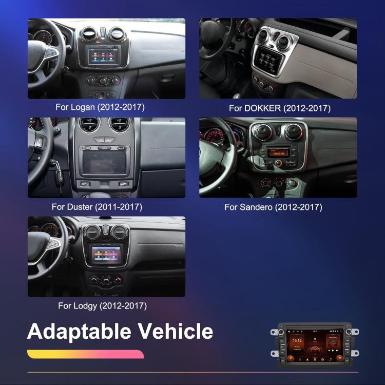 For Dacia Android 15 7 inch Wireless CarPlay Car Player Car Central Control Navigation Machine, Specification:Standard - Car MP3 & MP4 & MP5 by buy2fix | Online Shopping UK | buy2fix