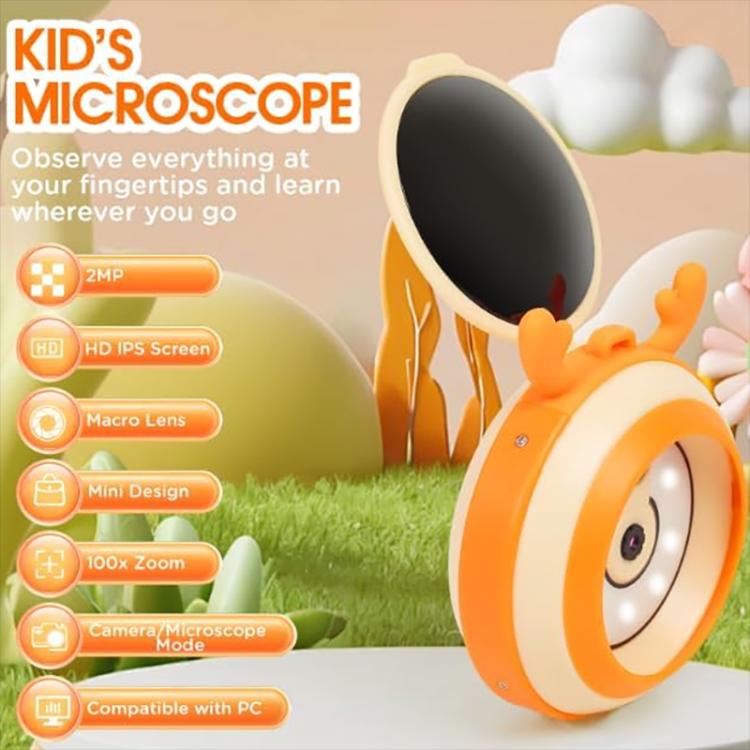 HM020F 2.0 inch IPS Screen Children Digital Electron Microscope - Digital Microscope by buy2fix | Online Shopping UK | buy2fix