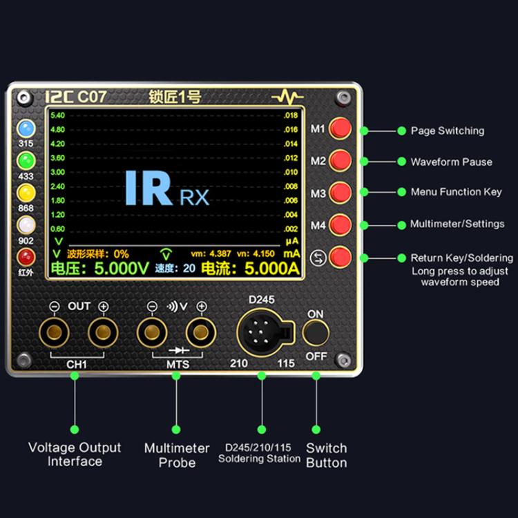 i2C C07 Locksmith No.1 Remote Control Frequency Tester Multimeter, Plug: EU Plug(Configuration 1) - Test Tools by i2C | Online Shopping UK | buy2fix