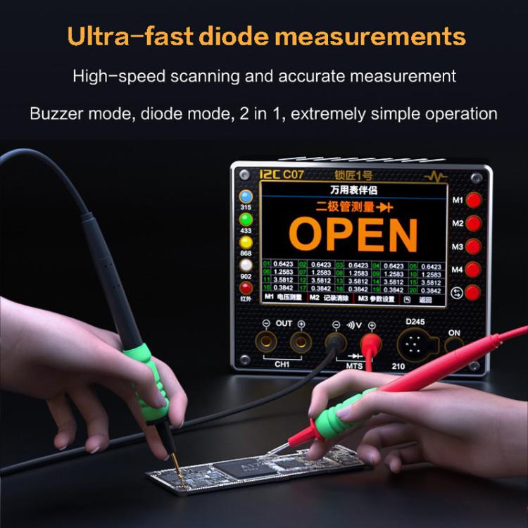 i2C C07 Locksmith No.1 Remote Control Frequency Tester Multimeter, Plug: EU Plug(Configuration 2) - Test Tools by i2C | Online Shopping UK | buy2fix