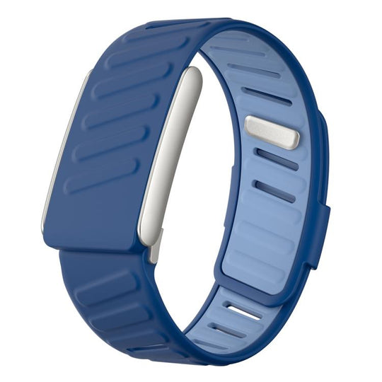 For WHOOP 5.0 Regular Silicone Sports Watch Band(Dark Blue+Light Blue)