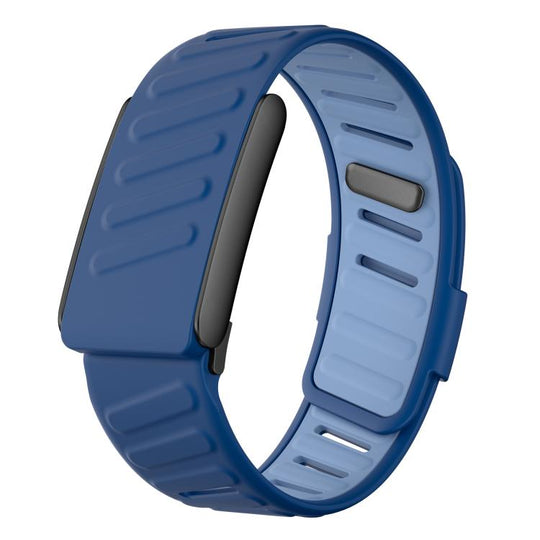 For WHOOP 5.0 Regular Silicone Sports Watch Band(Dark Blue+Light Blue+Black)