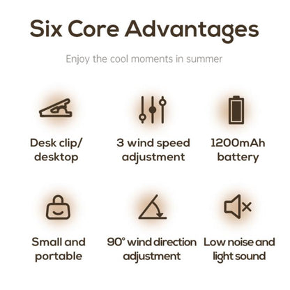 DQ259 Multifunctional Mini Electric Clip Fan(Apricot) - Electric Fans by buy2fix | Online Shopping UK | buy2fix