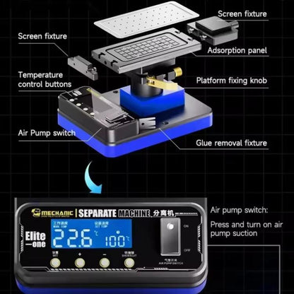Mechanic Elite One 360 Rotating Screen Separate Machine Built-in Vacuum Pump, Plug:US Plug - Separation Equipment by MECHANIC | Online Shopping UK | buy2fix