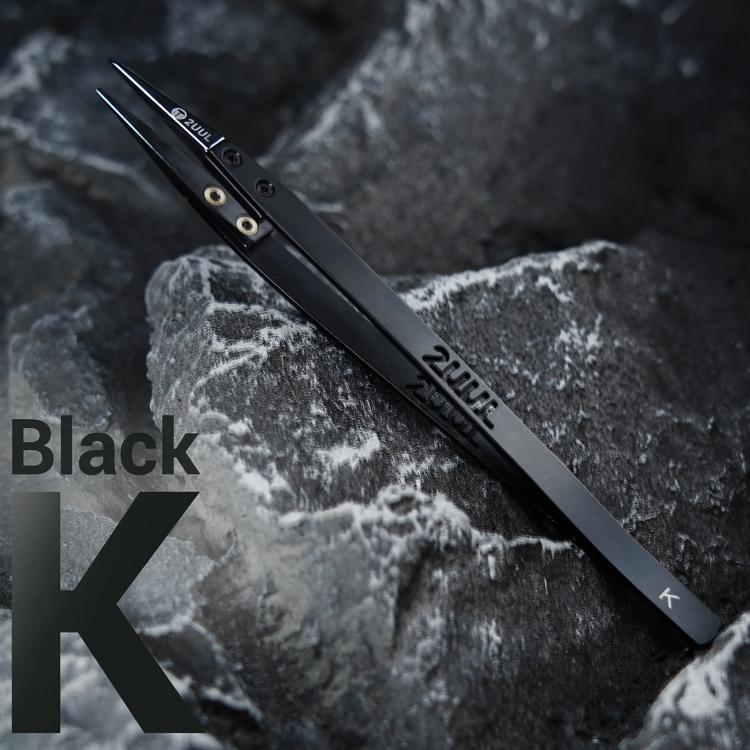 2uul TW32 Black K Flat Tip ESD-Safe Ceramic Tweezers - Tweezers by 2UUL | Online Shopping UK | buy2fix