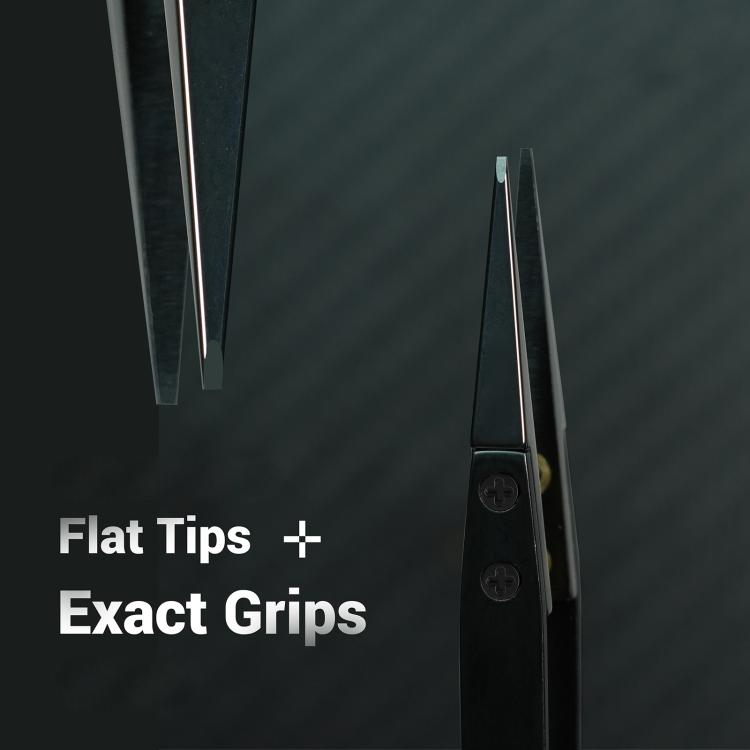 2uul TW32 Black K Flat Tip ESD-Safe Ceramic Tweezers - Tweezers by 2UUL | Online Shopping UK | buy2fix