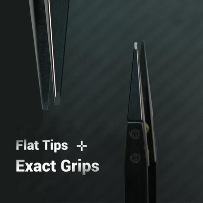 2uul TW32 Black K Flat Tip ESD-Safe Ceramic Tweezers - Tweezers by 2UUL | Online Shopping UK | buy2fix