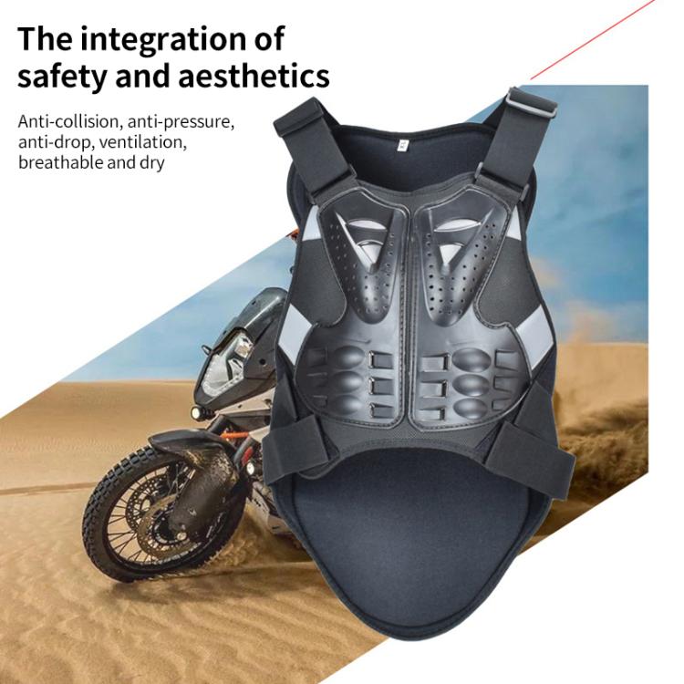 GHOST RACING GH-HJY08 Motorcycle Armor Vest Chest Protector Riding Hard Shell Clothes, Size:XL(Black) - Protective Gear by GHOST RACING | Online Shopping UK | buy2fix
