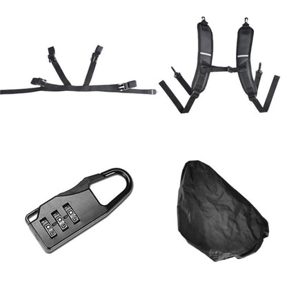 GHOST RACING GR-CWB06 PU Leather Motorcycle Tail Bag Rear Seat Travel Bag Backpack(Red) - Bags & Luggages by GHOST RACING | Online Shopping UK | buy2fix