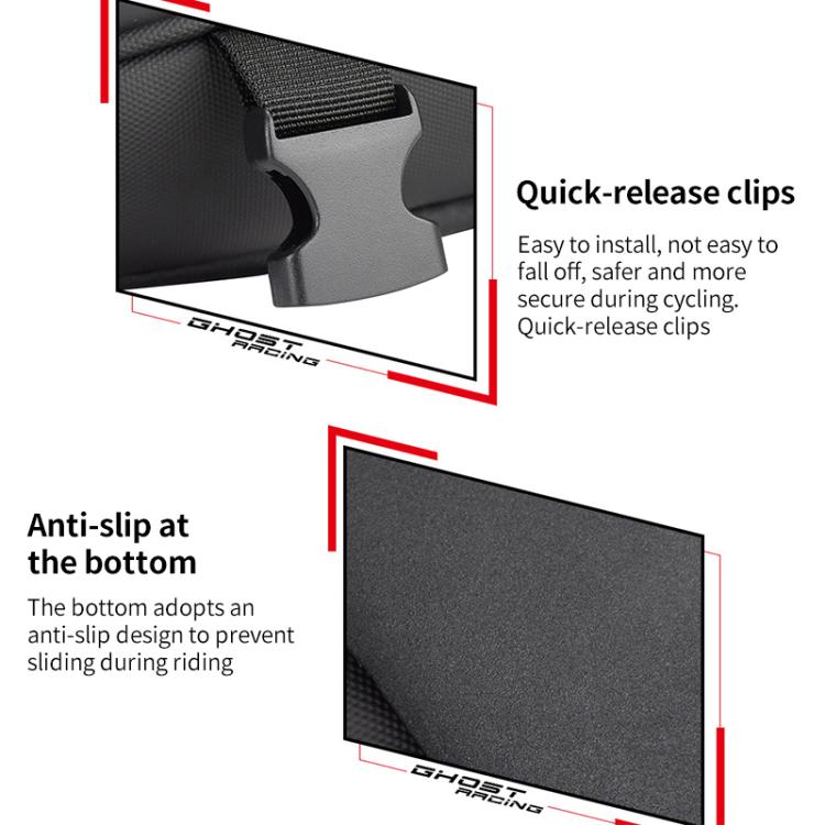 GHOST RACING GR-CWB06 PU Leather Motorcycle Tail Bag Rear Seat Travel Bag Backpack(Red) - Bags & Luggages by GHOST RACING | Online Shopping UK | buy2fix