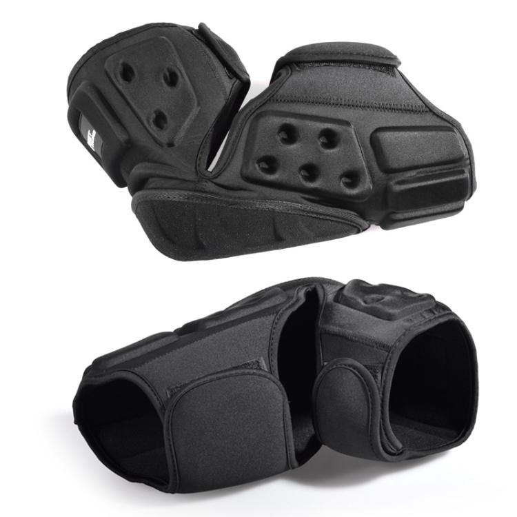 GHOST RACING GH-HX03 1 Pair Motorcycle Protective Gear Kevlar Racing Cold-proof Windproof Knee Pads, Model:With Plush Pad(Black) - Protective Gear by GHOST RACING | Online Shopping UK | buy2fix