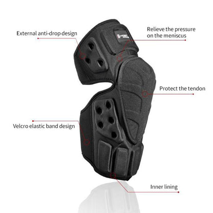 GHOST RACING GH-HX03 1 Pair Motorcycle Protective Gear Kevlar Racing Cold-proof Windproof Knee Pads, Model:With Plush Pad(Black) - Protective Gear by GHOST RACING | Online Shopping UK | buy2fix