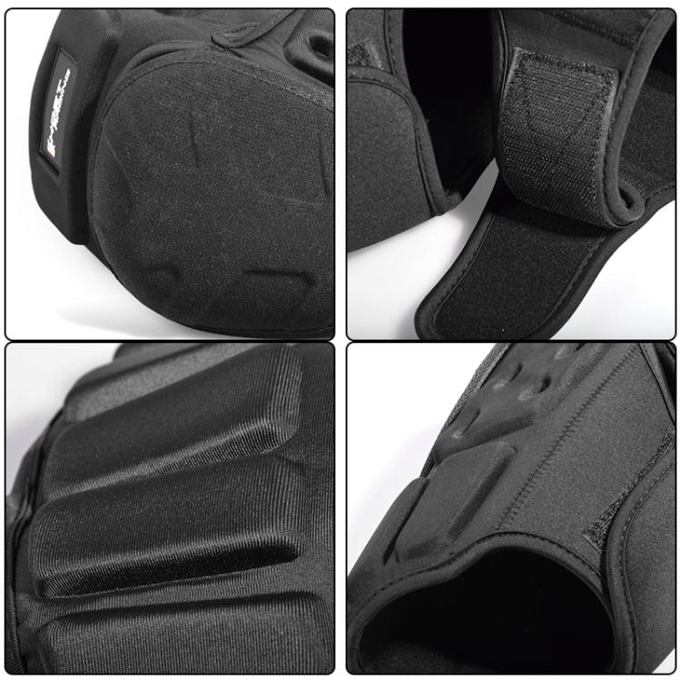 GHOST RACING GH-HX03 1 Pair Motorcycle Protective Gear Kevlar Racing Cold-proof Windproof Knee Pads, Model:With Plush Pad(Black) - Protective Gear by GHOST RACING | Online Shopping UK | buy2fix