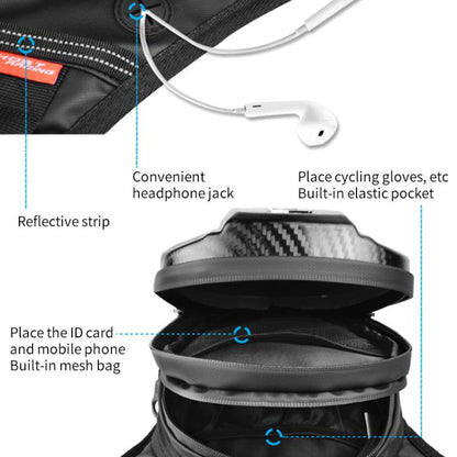 GHOST RACING GR-TB07 Motorcycle Riding Leg Bag Unisex Locomotive Travel Lure Bag(Black) - Bags & Luggages by GHOST RACING | Online Shopping UK | buy2fix