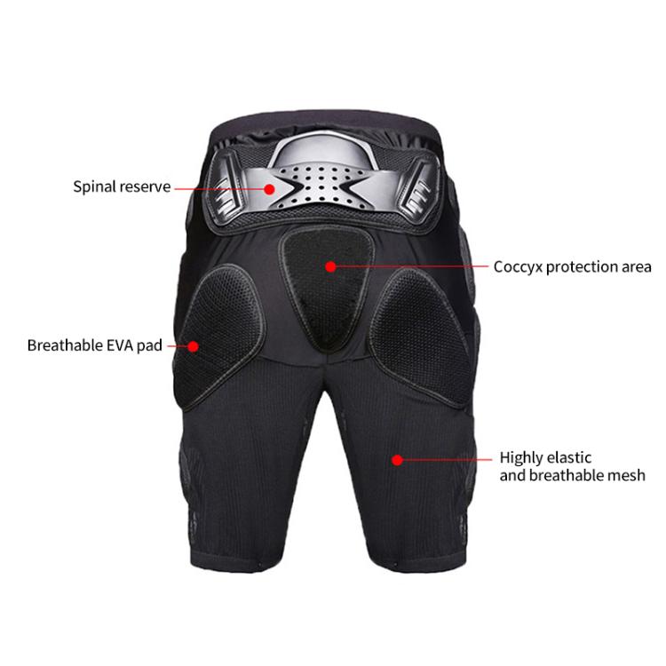 GHOST RACING K062 Off-road Motorcycle Armor Pants Racing Riding Anti-fall Hip Protector, Size:S(Black) - Protective Gear by GHOST RACING | Online Shopping UK | buy2fix