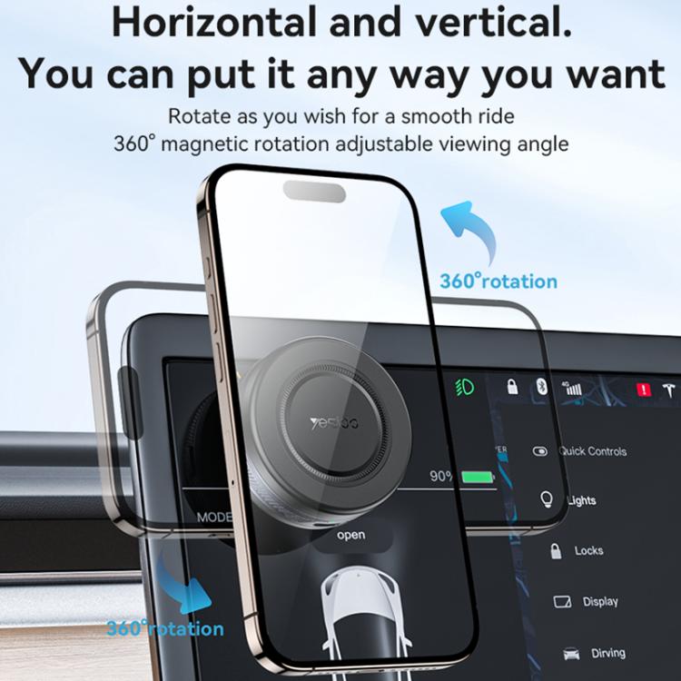 Yesido C223 Electric Vacuum Suction Cup MagSafe Car Mount(Black) - Universal Car Holders by Yesido | Online Shopping UK | buy2fix