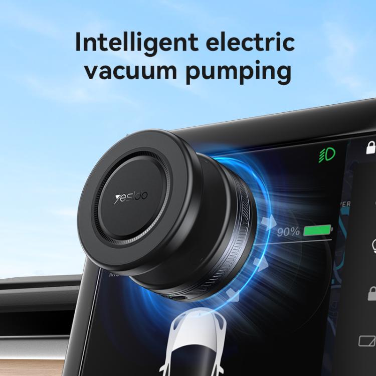 Yesido C224 Electric Vacuum Suction Cup MagSafe Car Mount with 360 Degree Rotating Base(Black) - Universal Car Holders by Yesido | Online Shopping UK | buy2fix