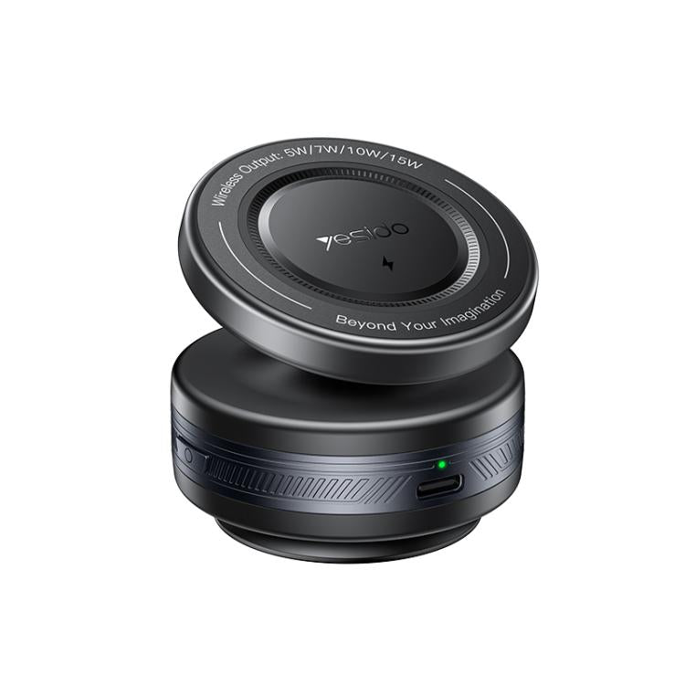 Yesido C310 15W Wireless Charging Vacuum Suction Cup MagSafe Car Holder with 360 Degree Rotating Base(Black) - Wireless Charger Holders by Yesido | Online Shopping UK | buy2fix