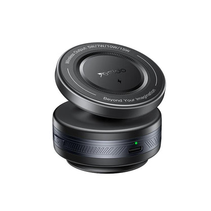 Yesido C310 15W Wireless Charging Vacuum Suction Cup MagSafe Car Holder with 360 Degree Rotating Base(Black) - Wireless Charger Holders by Yesido | Online Shopping UK | buy2fix