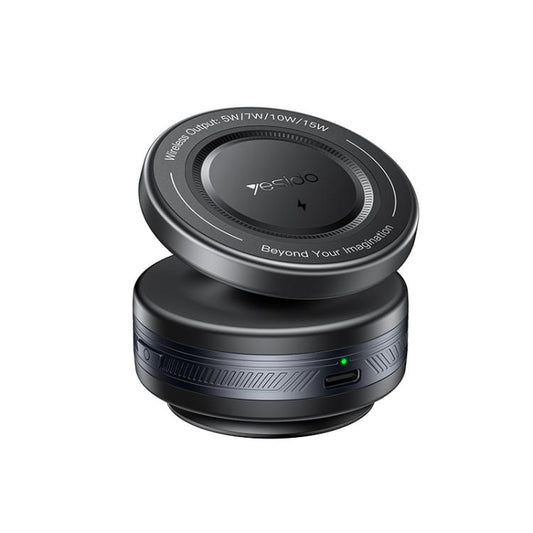Yesido C310 15W Wireless Charging Vacuum Suction Cup MagSafe Car Holder with 360 Degree Rotating Base(Black) - Wireless Charger Holders by Yesido | Online Shopping UK | buy2fix