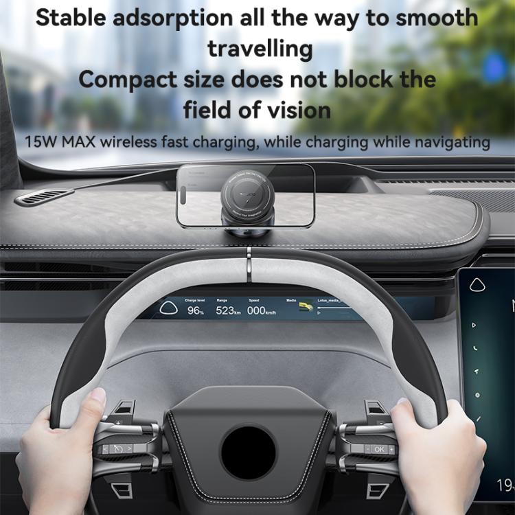 Yesido C310 15W Wireless Charging Vacuum Suction Cup MagSafe Car Holder with 360 Degree Rotating Base(Black) - Wireless Charger Holders by Yesido | Online Shopping UK | buy2fix