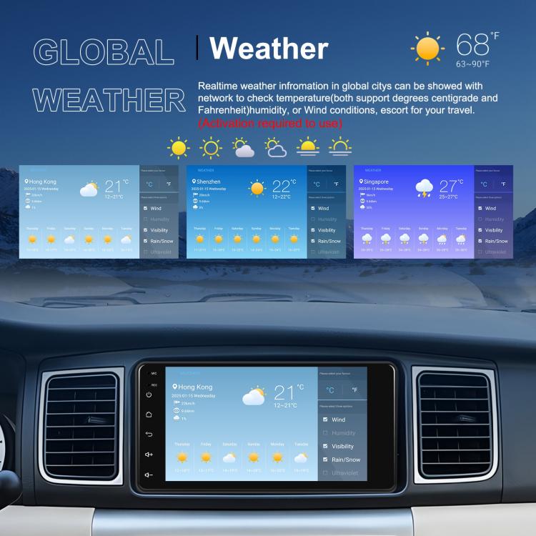 For Toyota COROLLA Android 15 7 inch Wireless CarPlay Car Player Car Central Control Navigation Machine, Specification:Standard+AHD+Microphone - Car MP3 & MP4 & MP5 by buy2fix | Online Shopping UK | buy2fix