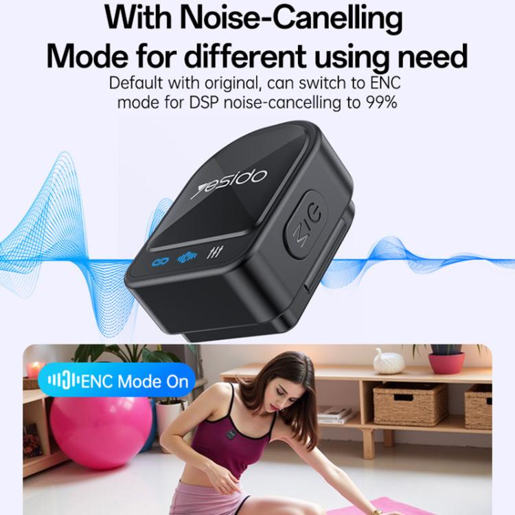 Yesido KR19 2 in 1 Magnetic Button Lavalier Microphone(Black) - Microphone by Yesido | Online Shopping UK | buy2fix