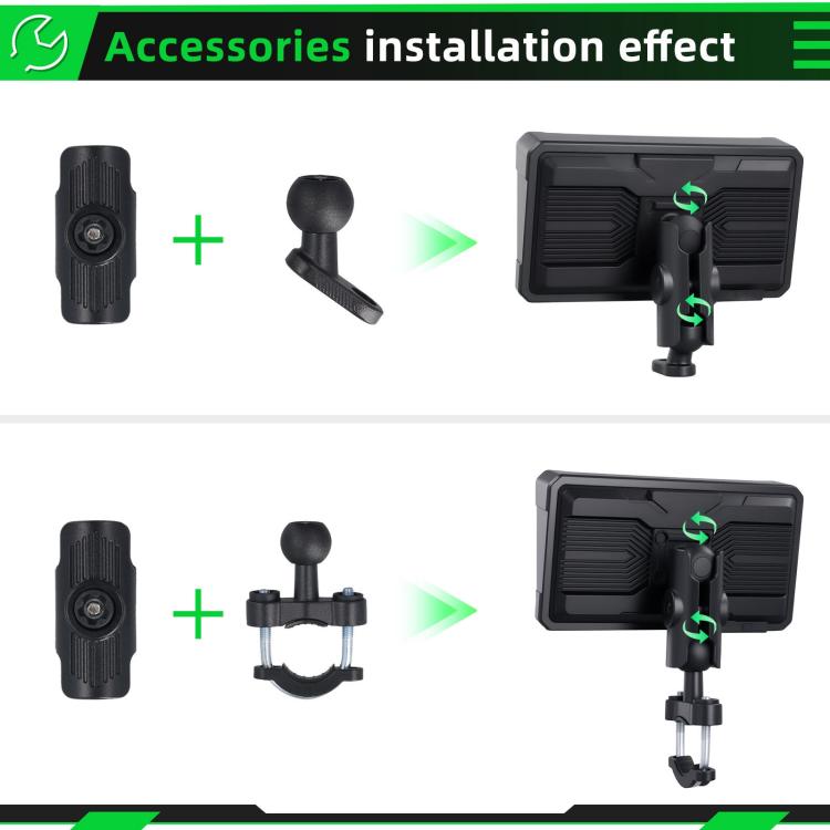 6 inch Motorcycle Wireless CarPlay and Android Auto Display Screen Navigator(Black) - Electrical Instruments by buy2fix | Online Shopping UK | buy2fix